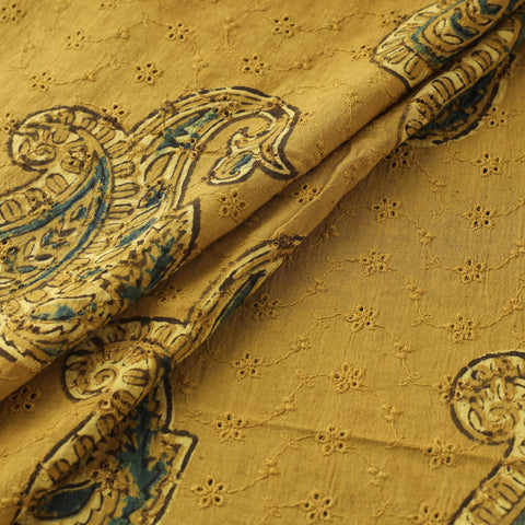 Hakoba Hand Block Ajrakh Print Natural Dyed Cotton Fabric 130
