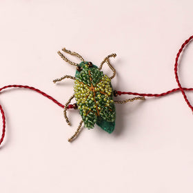 Cockroach - Reusable Hand Embroidered Bead Work Rakhi 07
