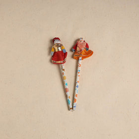 Handmade Rajasthani Puppet Pencils (Set of 2) 214