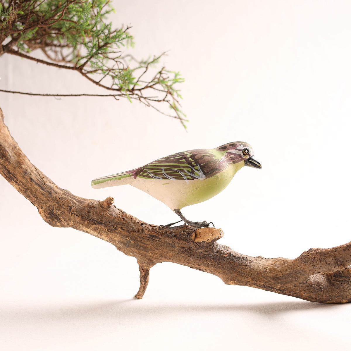 Handcrafted Paper Mache Vireo Bird Home Decor Item 10