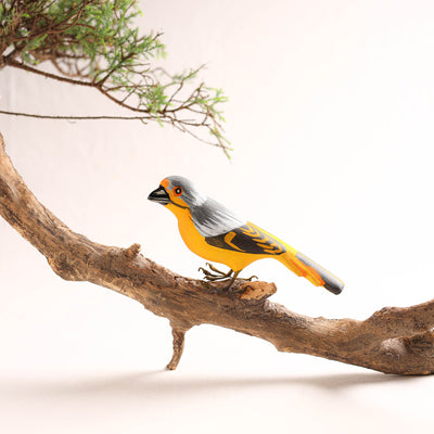 Yellow - Handcrafted Paper Mache Orioles Bird Home Decor Item 08