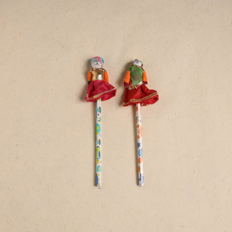 Handmade Rajasthani Puppet Pencils (Set of 2) 216