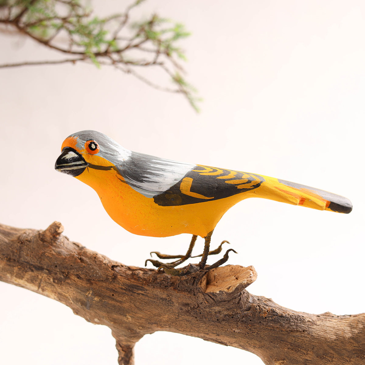 Yellow - Handcrafted Paper Mache Orioles Bird Home Decor Item 08