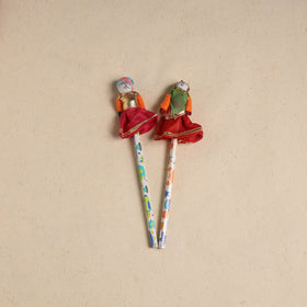 Handmade Rajasthani Puppet Pencils (Set of 2) 216