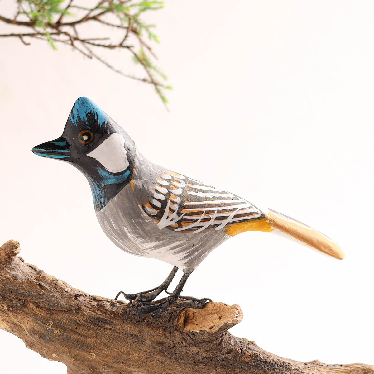 Multicolor - Handcrafted Paper Mache Bulbul Bird Home Decor Item 09