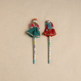 Handmade Rajasthani Puppet Pencils (Set of 2) 218