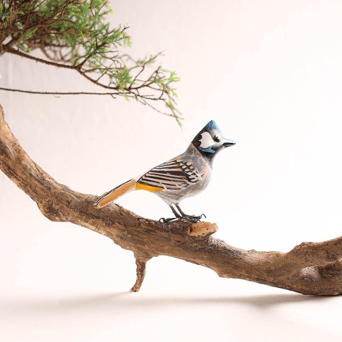 Multicolor - Handcrafted Paper Mache Bulbul Bird Home Decor Item 09