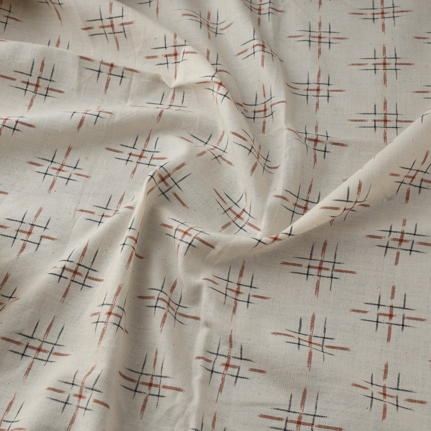 Pochampally Double Ikat Handloom Cotton Fabric (Count 2/40) 04
