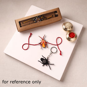 Cockroach - Reusable Mandala Art Handpainted Wooden Rakhi 02