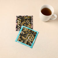 Floral Print Cotton Quilted Coasters (Set of 2) 12