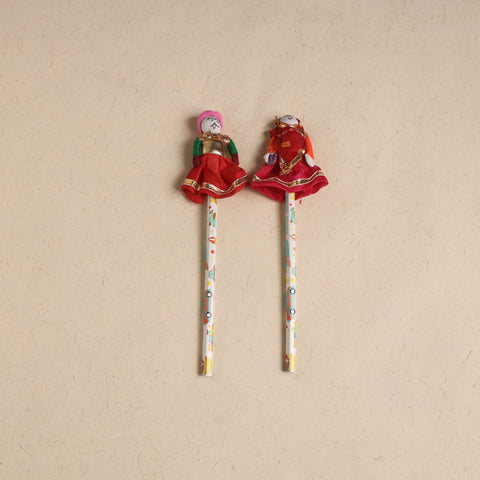Handmade Rajasthani Puppet Pencils (Set of 2) 220