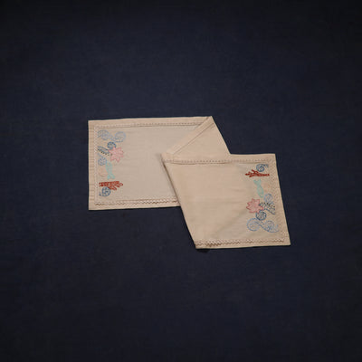 Water lilies Hand Embroidered Table Runner