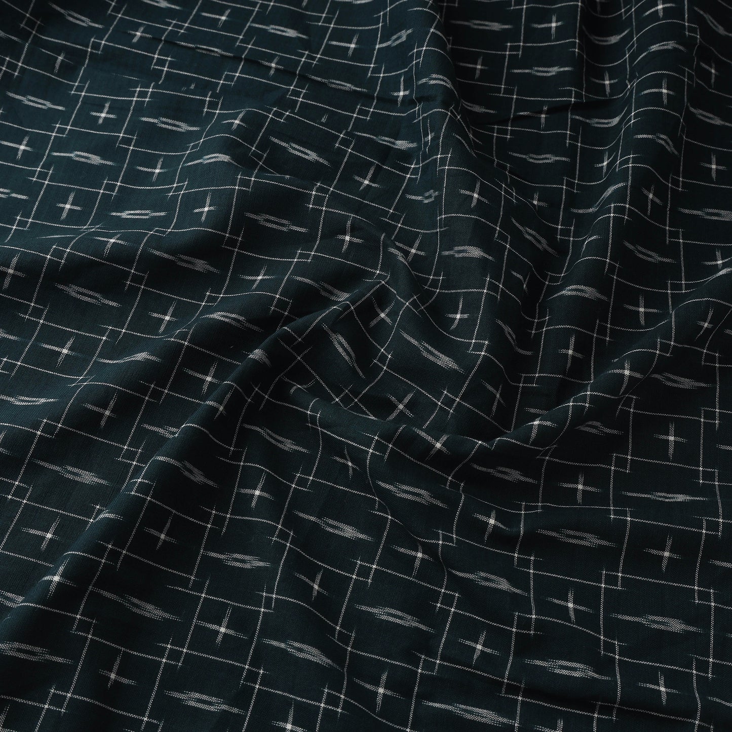 Pochampally Double Ikat Handloom Cotton Fabric (Count 2/60) 07