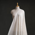 White - Phulia Jamdani Buti Pure Handloom Cotton Fabric (Count 92/40) 06