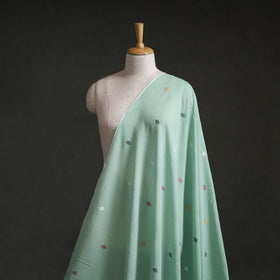 Green - Phulia Jamdani Buti Pure Handloom Cotton Fabric (Count 84/92) 09