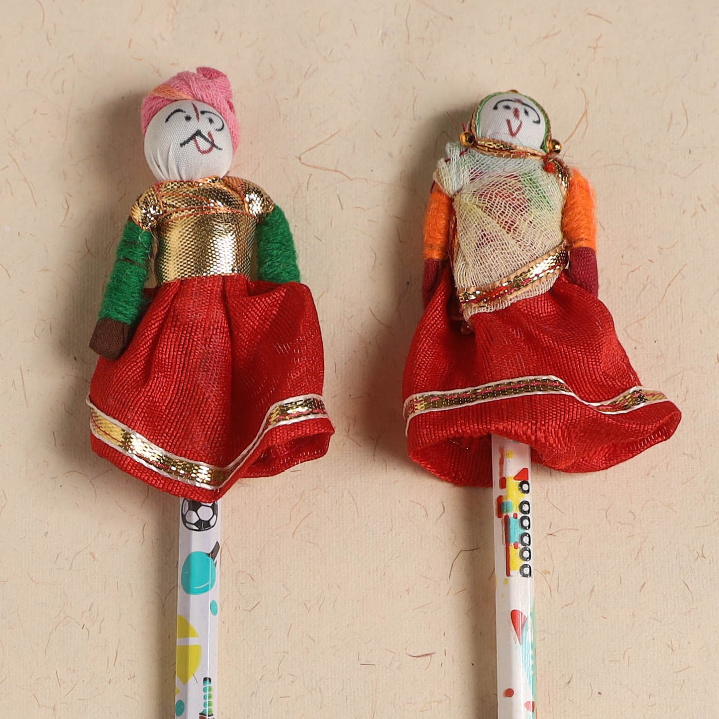 Handmade Rajasthani Puppet Pencils (Set of 2) 221