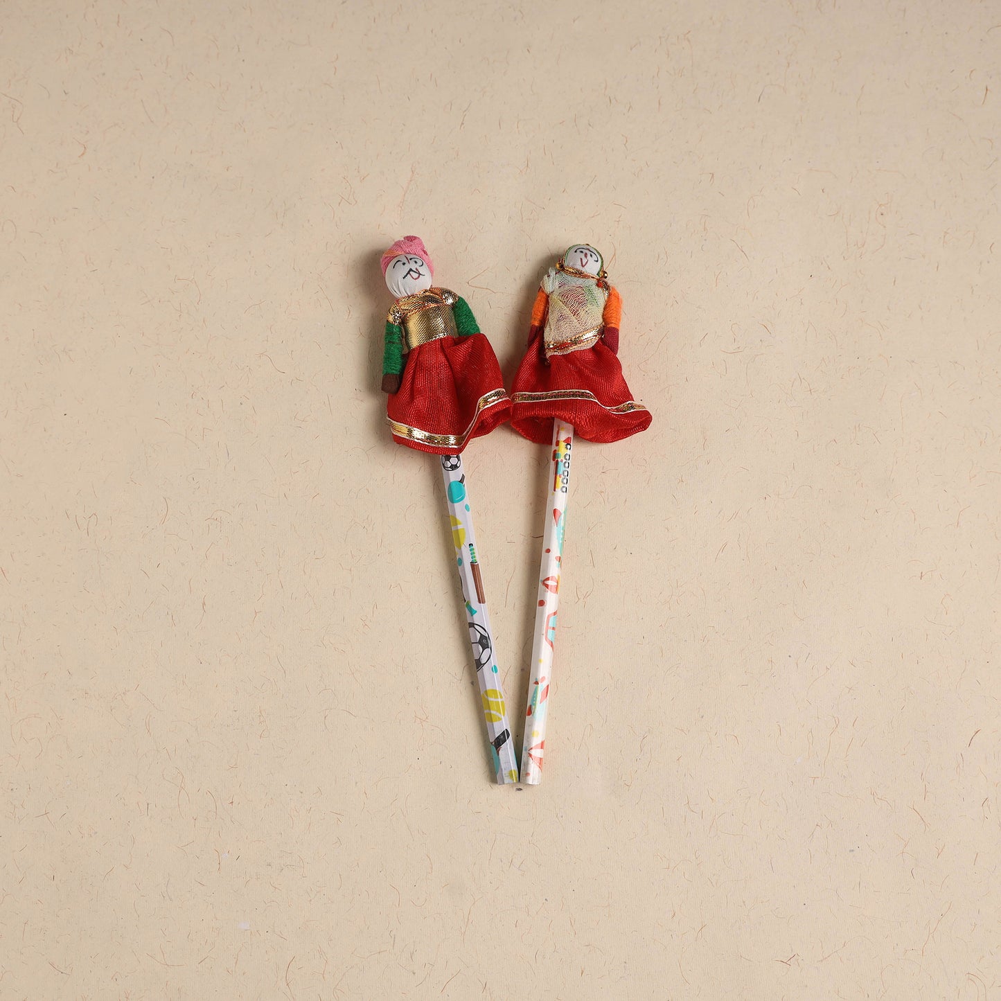 Handmade Rajasthani Puppet Pencils (Set of 2) 221