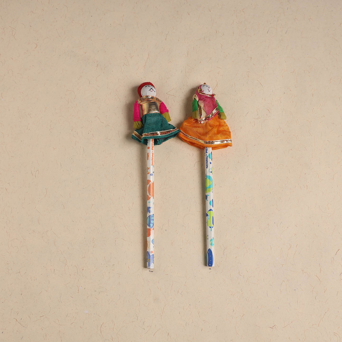 Handmade Rajasthani Puppet Pencils (Set of 2) 222