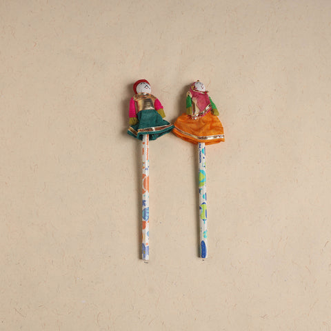 Handmade Rajasthani Puppet Pencils (Set of 2) 222