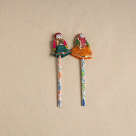 Handmade Rajasthani Puppet Pencils (Set of 2) 222