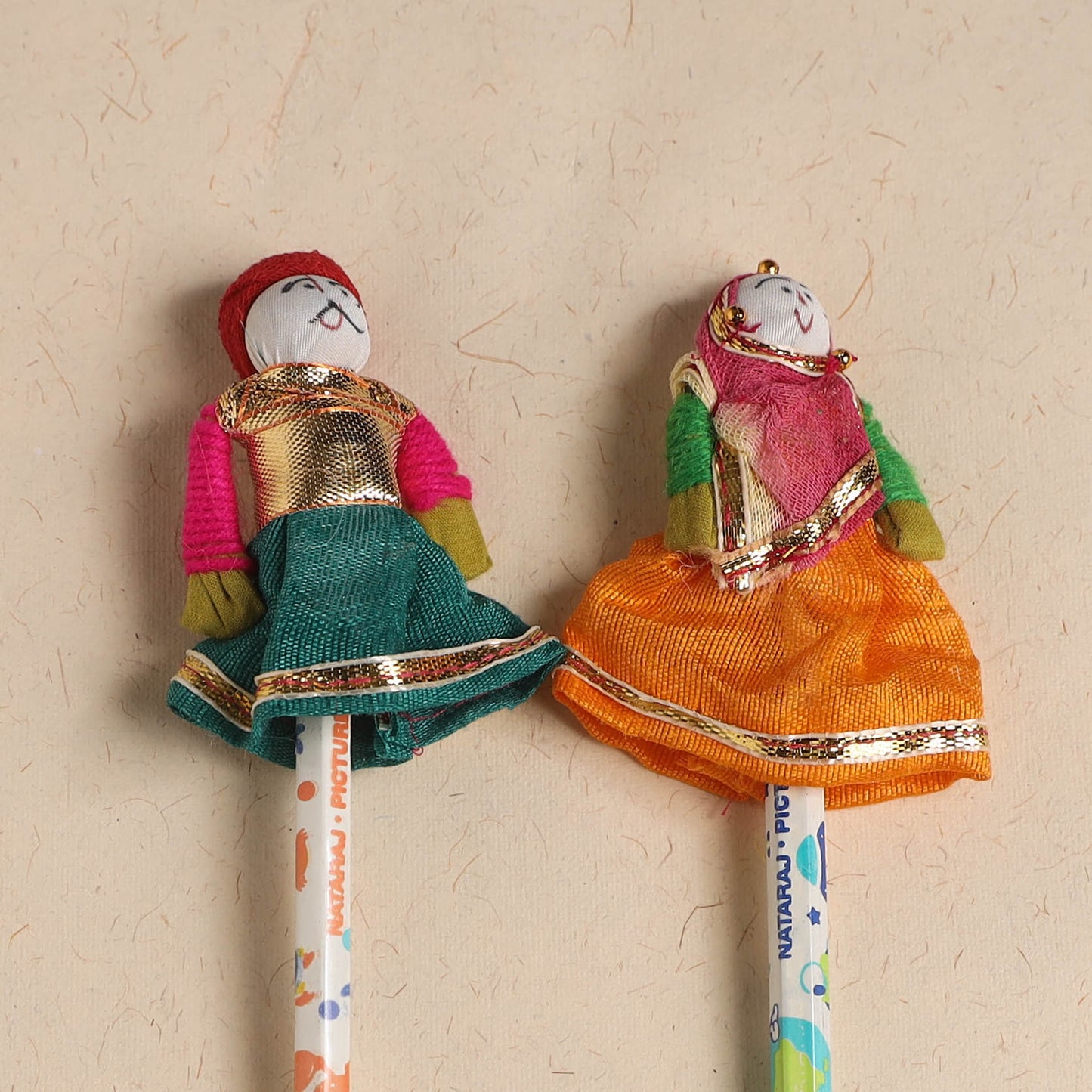 Handmade Rajasthani Puppet Pencils (Set of 2) 222