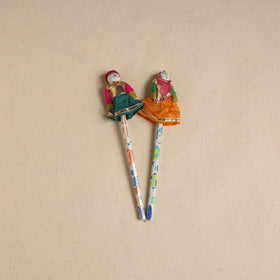 Handmade Rajasthani Puppet Pencils (Set of 2) 222