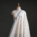 White - Phulia Jamdani Buti Pure Handloom Cotton Fabric (Count 84/92) 17