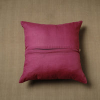 Purple - Patchwork Cotton Kanchipuram Cushion Cover (16 x 16 in) 07