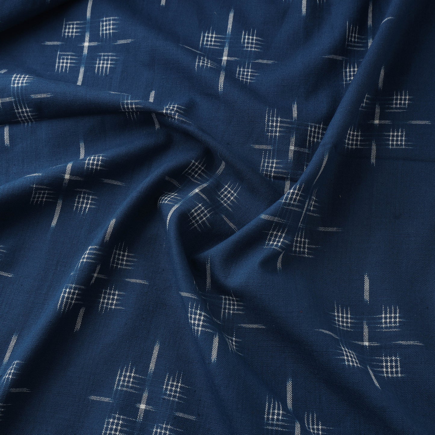 Pochampally Double Ikat Handloom Cotton Fabric (Count 2/60) 13