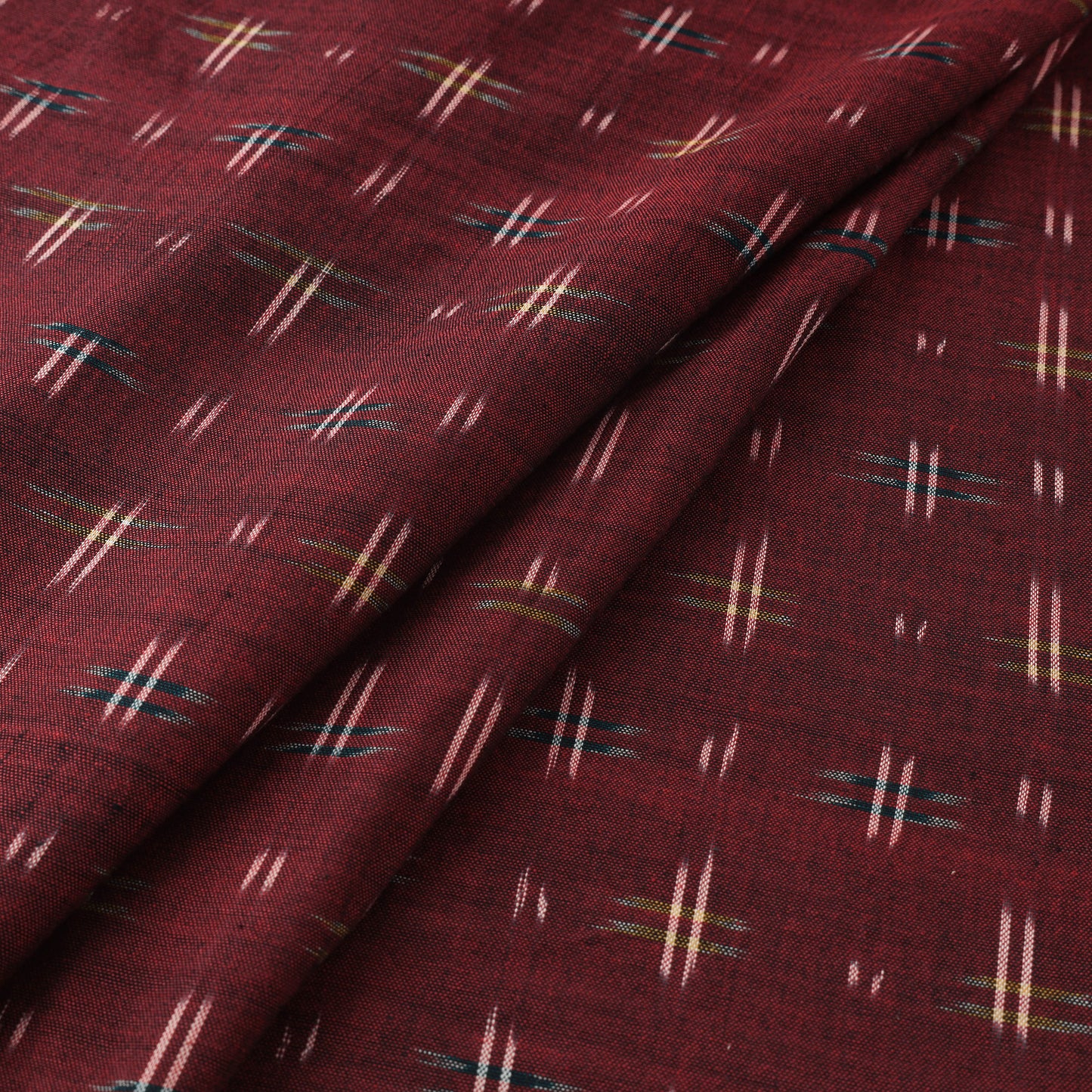 Pochampally Double Ikat Handloom Cotton Fabric (Count 2/40) 15
