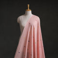 Pink - Phulia Jamdani Buti Pure Handloom Cotton Fabric (Count 84/92) 23