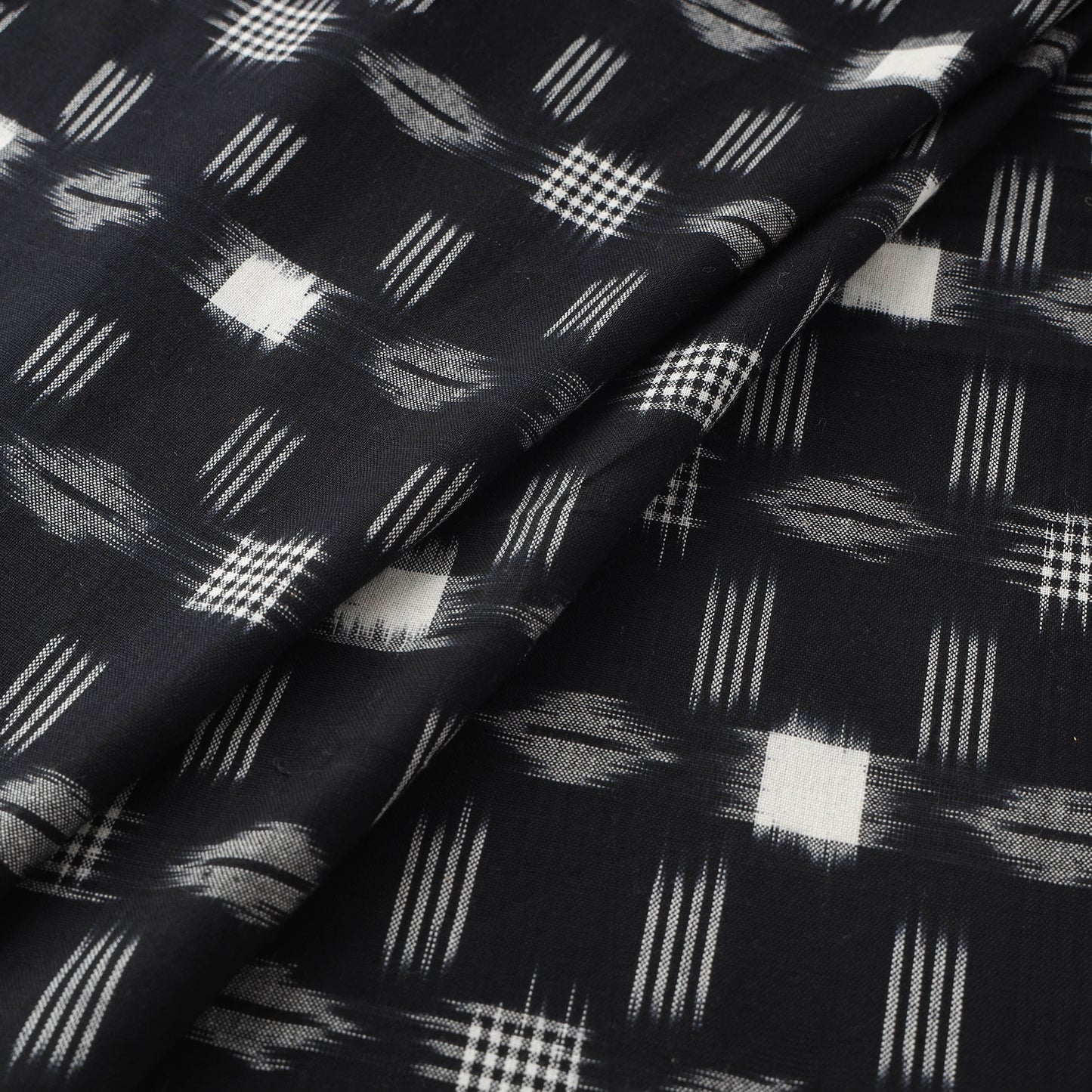 Pochampally Double Ikat Handloom Cotton Fabric (Count 2/40) 17