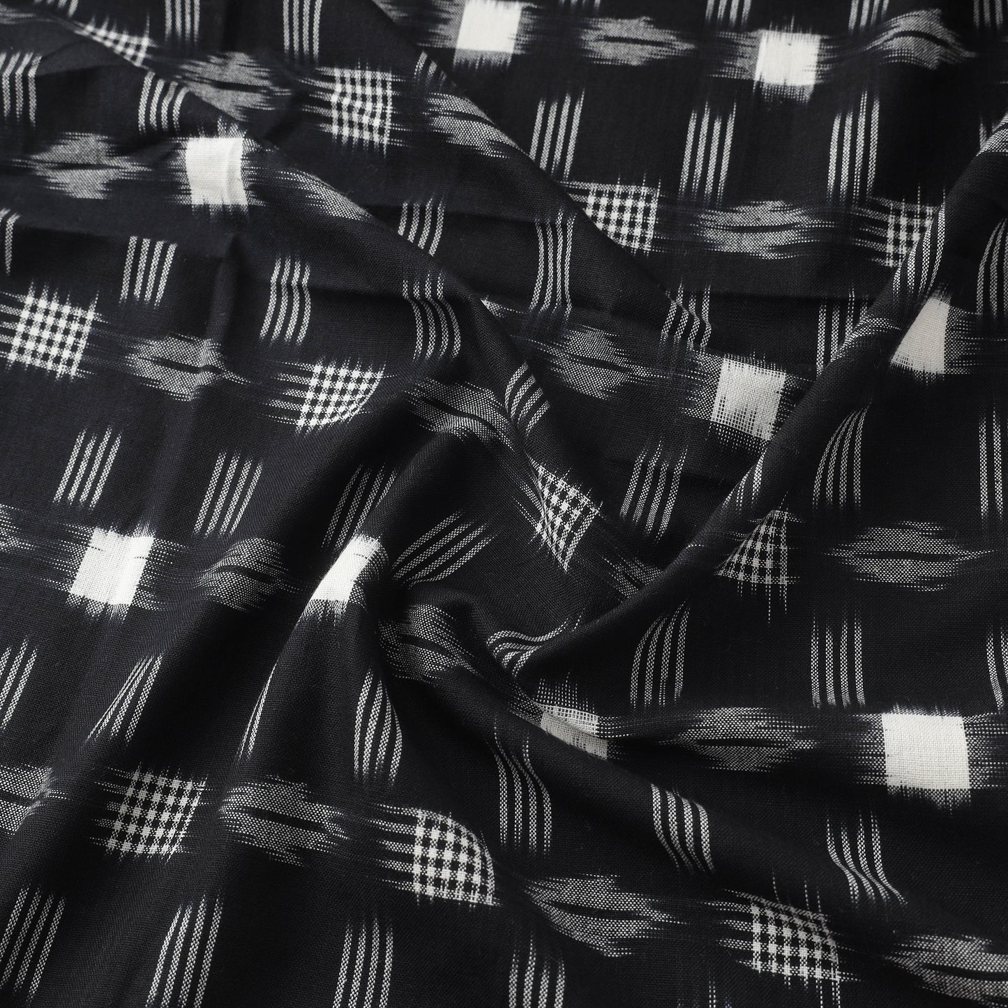 Pochampally Double Ikat Handloom Cotton Fabric (Count 2/40) 17