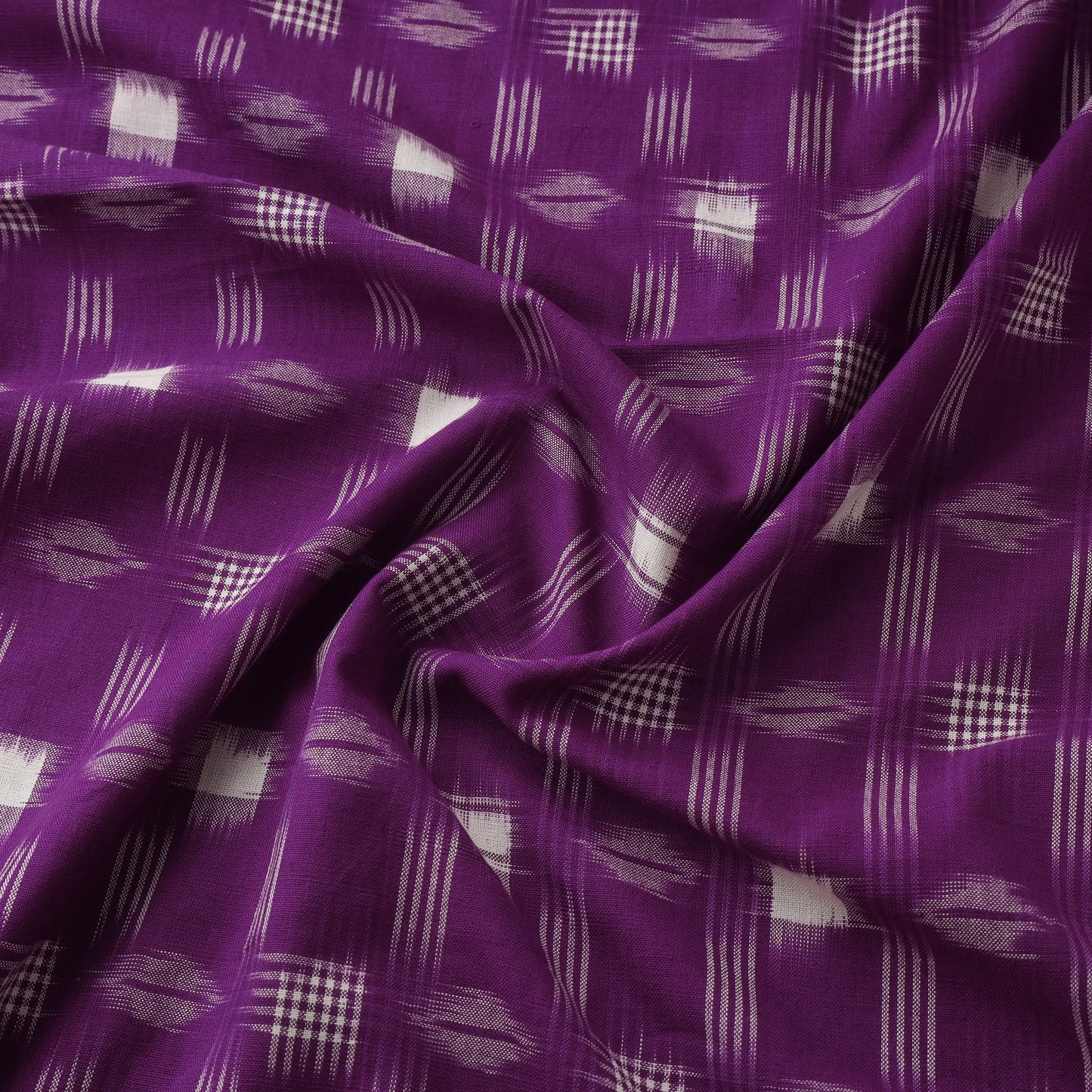 Pochampally Double Ikat Handloom Cotton Fabric (Count 2/40) 18