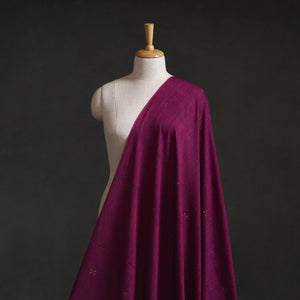 Purple - Phulia Jamdani Buti Pure Handloom Cotton Fabric (Count 92/92) 29