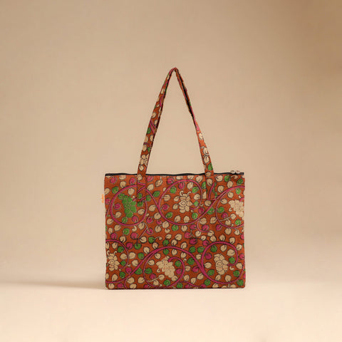 Orange - Handcrafted Quilted Handbag 09