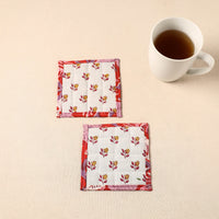 Floral Print Cotton Quilted Coasters (Set of 2) 31