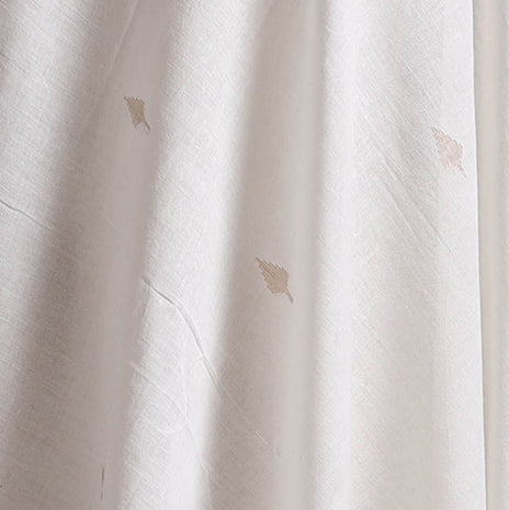 White - Phulia Jamdani Buti Pure Handloom Cotton Fabric (Count 92/92) 33