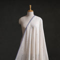 White - Phulia Jamdani Buti Pure Handloom Cotton Fabric (Count 92/60) 36