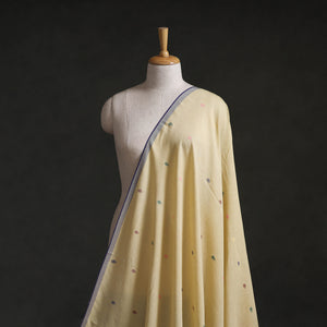 Beige - Phulia Jamdani Buti Pure Handloom Cotton Fabric (Count 92/60) 37