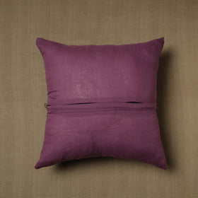 Blue - patchwork cotton kanchipuram cushion cover (16 x 16