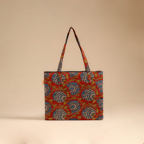 Red - Handcrafted Quilted Handbag 21
