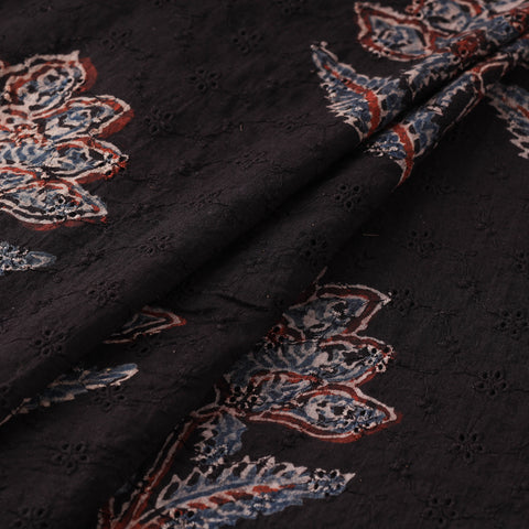 Hakoba Hand Block Ajrakh Print Natural Dyed Cotton Fabric 125