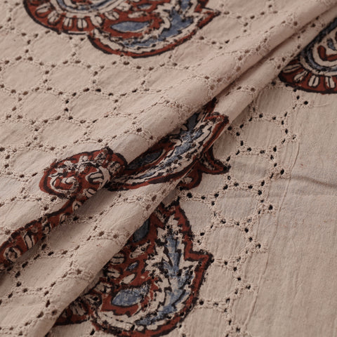 Hakoba Hand Block Ajrakh Print Natural Dyed Cotton Fabric 124