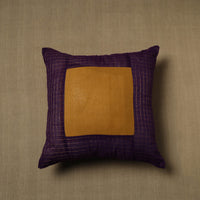 Purple - Patchwork Cotton Kanchipuram Cushion Cover (16 x 16 in) 22