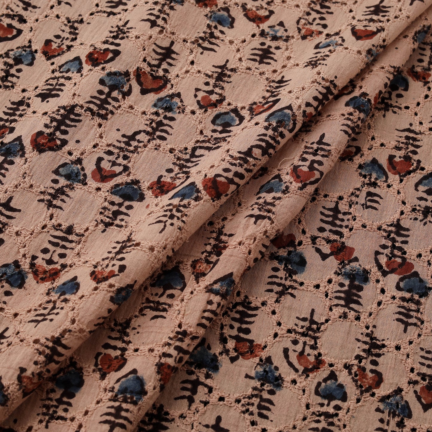 Ajrakh Hand Block Print Natural Dyed Cotton Hakoba Fabric 41