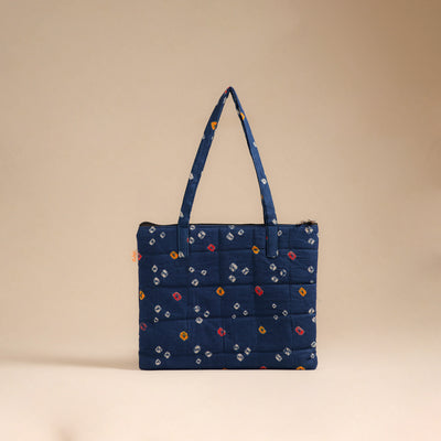 Blue - Handcrafted Quilted Handbag 35