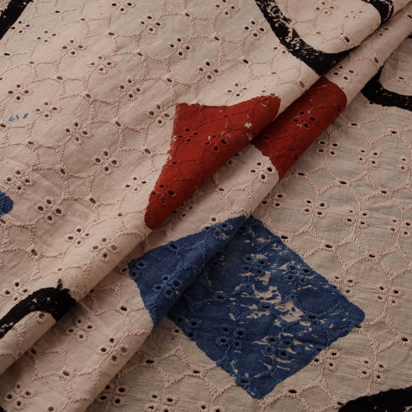 Ajrakh Hand Block Print Natural Dyed Cotton Hakoba Fabric 38