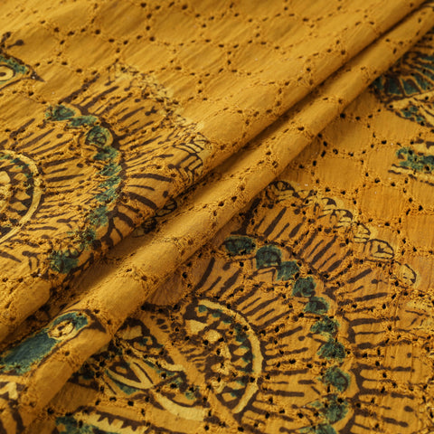 Hakoba Hand Block Ajrakh Print Natural Dyed Cotton Fabric 119