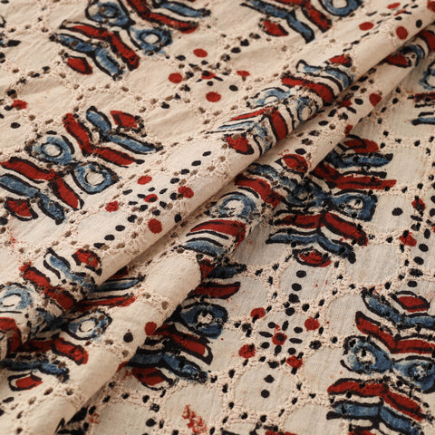 Hakoba Hand Block Ajrakh Print Natural Dyed Cotton Fabric 117